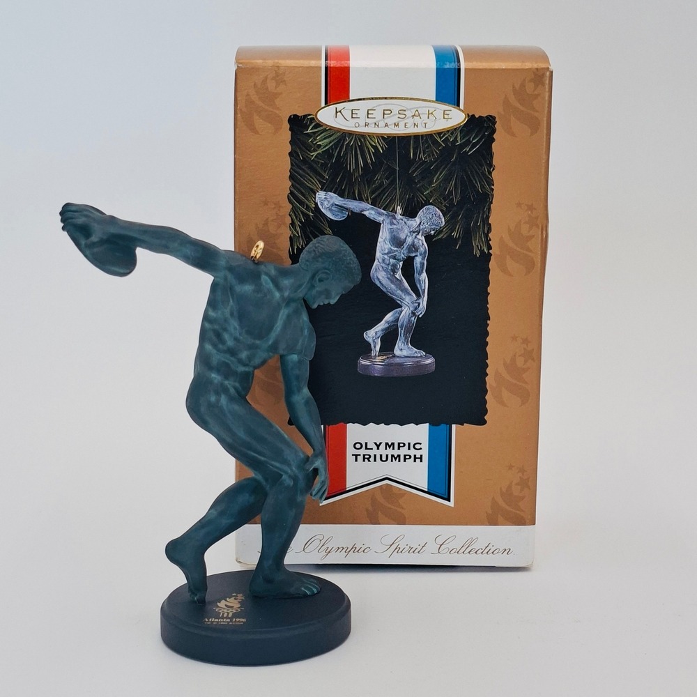 1996 Atlanta Olympics Ornament, Discus Thrower in original box MIB